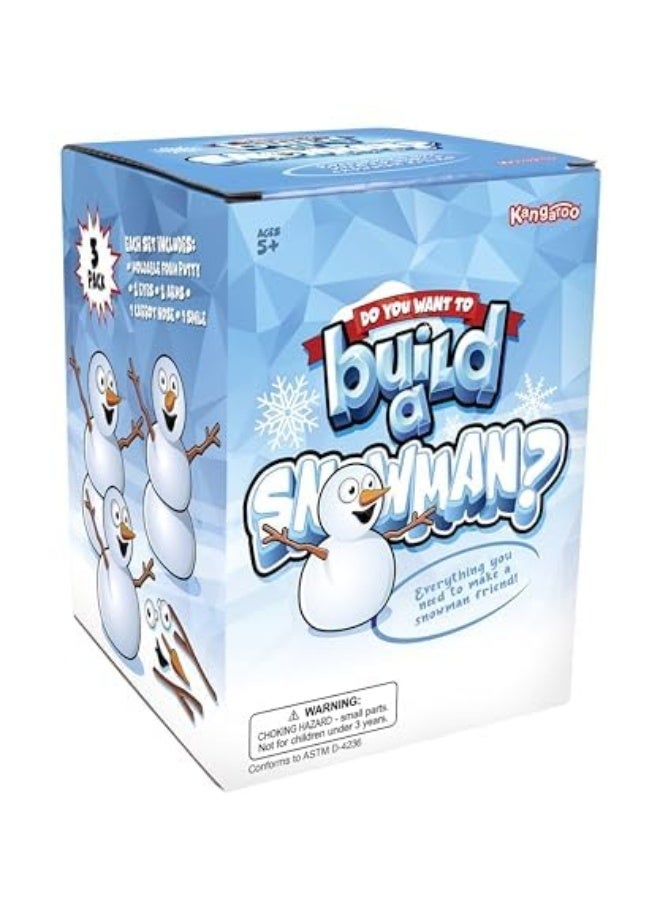 كانجرو مجموعة بناء رجل الثلج 3 قطع، هل تريد بناء رجل ثلج، مجموعة طين رجل الثلج الذائب، مجموعة صنع رجل الثلج، هدايا للأطفال في الجوارب، هدايا للأطفال الصغار في الجوارب، مجموعة حرفة طين رجل الثلج، حرفة رجل الثلج - Image 3