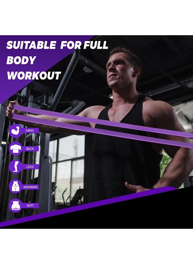 TOMSHOO 5Pcs Resistance Bands Pull Up Assistance Bands Workout Exercise Long Resistance Bands with Handles and Door Anchor Exercise Bands Resistance Bands Set for Men & Women Resistance Training 7mm - Image 2