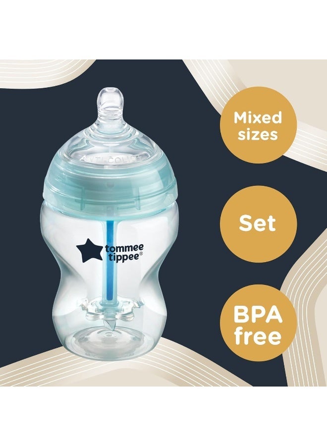 تومي تيبي طقم زجاجات الرضاعة المضادة للمغص من تومي تيبي للمواليد الجدد - Image 2