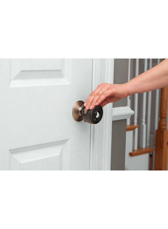 Safety 1st Parent Grip Door Knob Covers, Grey/Charcoal, 4 Count - Image 2