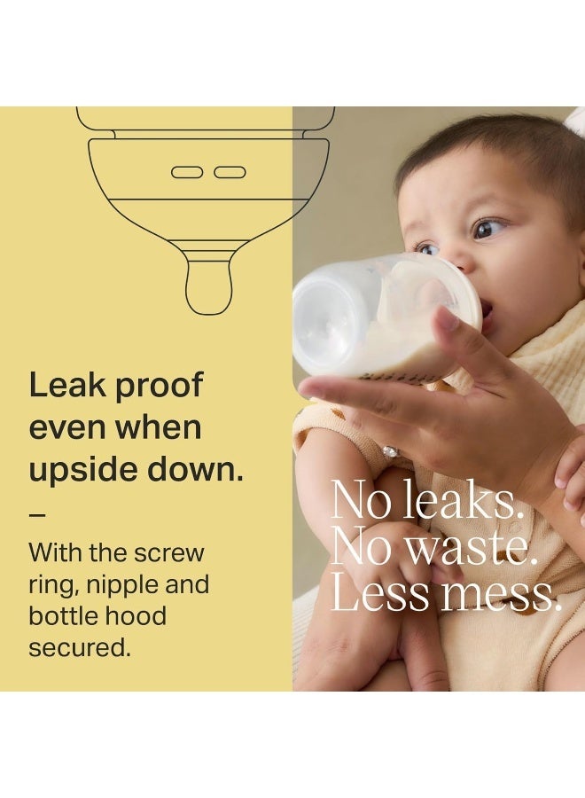 تومي تيبي زجاجات الأطفال، زجاجة الأطفال المضادة للمغص بتدفق بطيء وحلمة مشابهة للثدي، 9 أونصات، 0 شهرًا فما فوق، ذاتية التعقيم، مستلزمات تغذية الأطفال، عبوة من 2 - Image 5