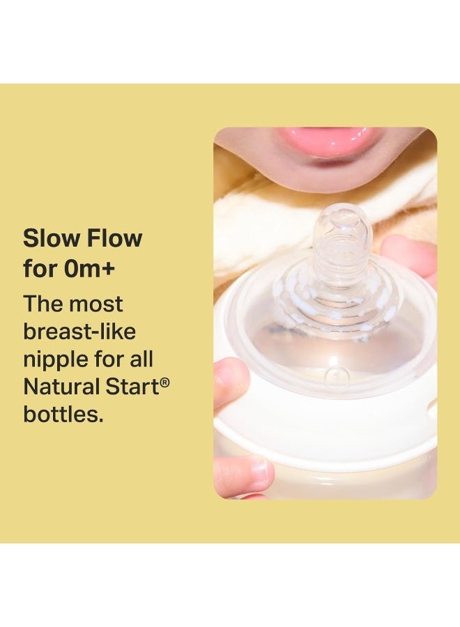 تومي تيبي زجاجة حليب ببطء قريبة من الطبيعة، للمواليد الجدد+ - عبوة من 2 - Image 2