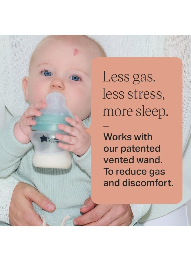 تومي تيبي زجاجة حليب للأطفال بتقنية متقدمة مضادة للمغص بتدفق بطيء، 0م+ - عبوة من 2 - Image 5