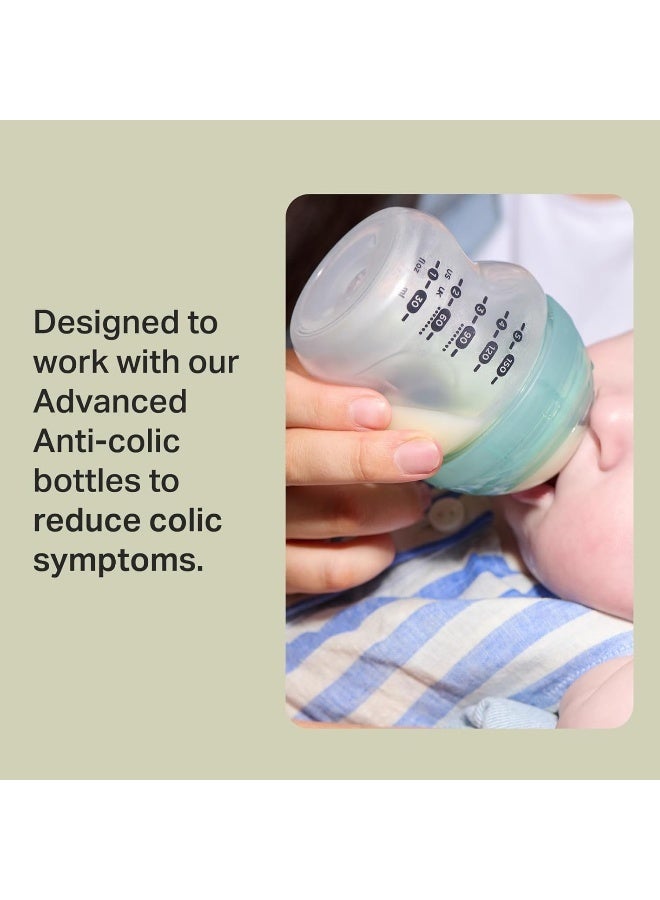 تومي تيبي زجاجة حليب للأطفال بتقنية متقدمة مضادة للمغص بتدفق بطيء، 0م+ - عبوة من 2 - Image 2