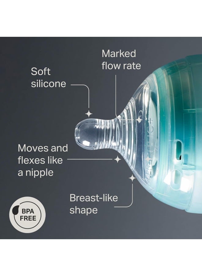 تومي تيبي زجاجة حليب للأطفال بتقنية متقدمة مضادة للمغص بتدفق بطيء، 0م+ - عبوة من 2 - Image 3