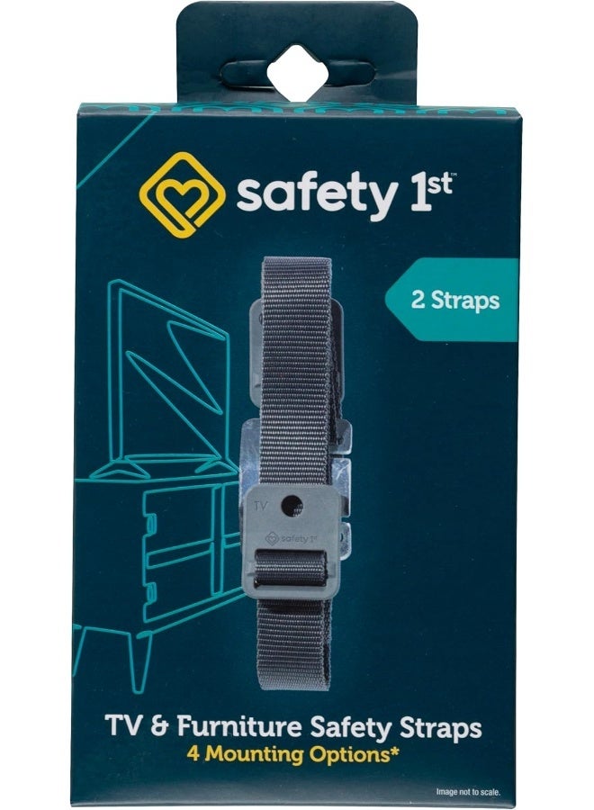 Safety 1st TV & Furniture Safety Straps, Black, Multi, 2 Straps(Pack of 1) - Image 1