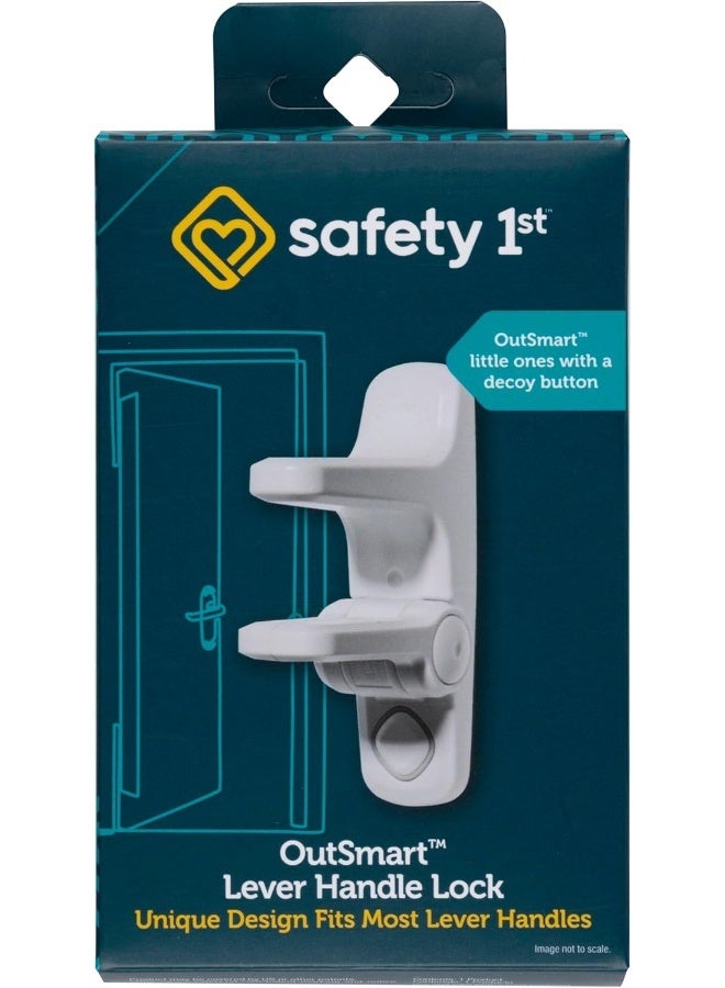 Safety 1st OutSmart Child Proof Door Lever Lock (White), 1 Count (Pack of 1) - Image 1