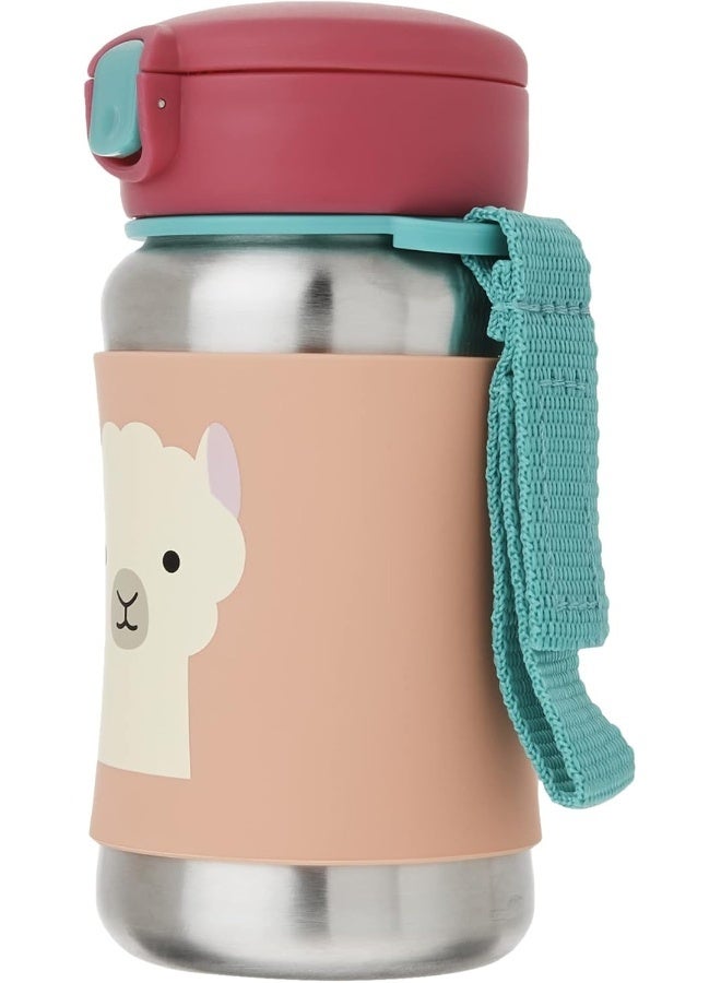 سكيب هوب زجاجة رياضية من الفولاذ المقاوم للصدأ من حديقة الحيوان - خالية من BPA، خالية من الفثالات زجاجة شرب للأطفال (لاما، 12 أونصة)، 1 قطعة، 9I239210، 350 مل - Image 5