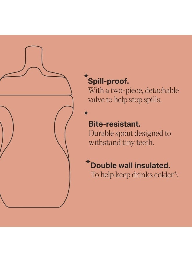 تومي تيبي زجاجة ماء رياضية معزولة للأطفال، عبوة من 2 - Image 5