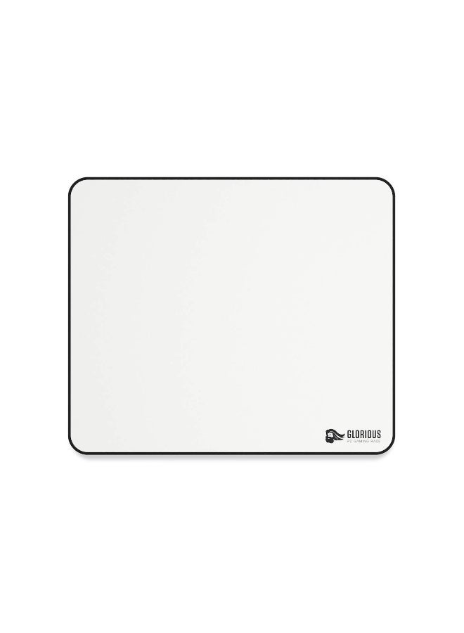 Glorious Large Gaming Mouse Pad for Desk - Rubber Base Computer Mouse Mat - Durable Mouse Mat - Cloth Mousepad with Stitched Edges - White Cloth Mousepad | 11"x13" (GW-L) - Image 1