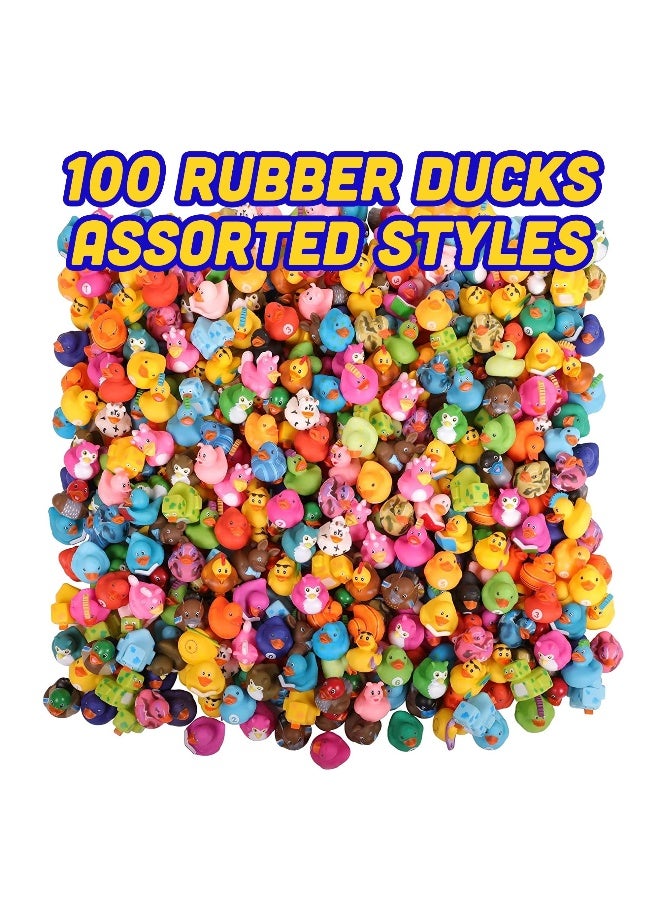 كانجرو Bulk Assorted Rubber Ducks for Jeep Owners and Toddler Party Favors - Mini Ducks in Bulk Ideal for Rubber Ducking Pack of 100 - Image 3