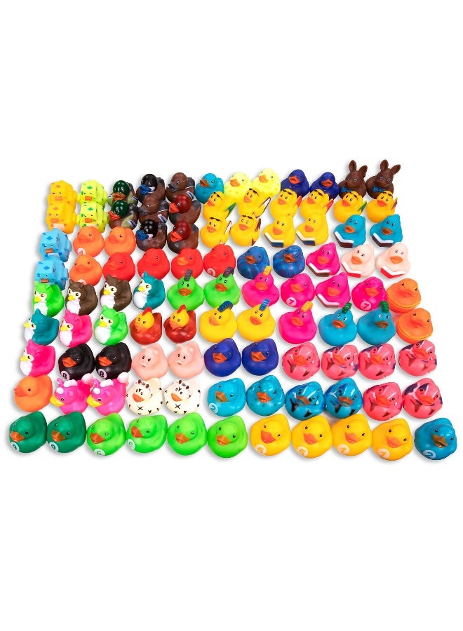 كانجرو Bulk Assorted Rubber Ducks for Jeep Owners and Toddler Party Favors - Mini Ducks in Bulk Ideal for Rubber Ducking Pack of 100 - Image 1