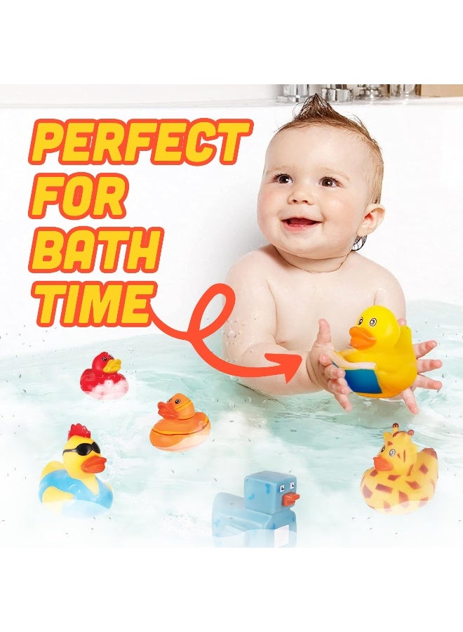 كانجرو Bulk Assorted Rubber Ducks for Jeep Owners and Toddler Party Favors - Mini Ducks in Bulk Ideal for Rubber Ducking Pack of 100 - Image 4