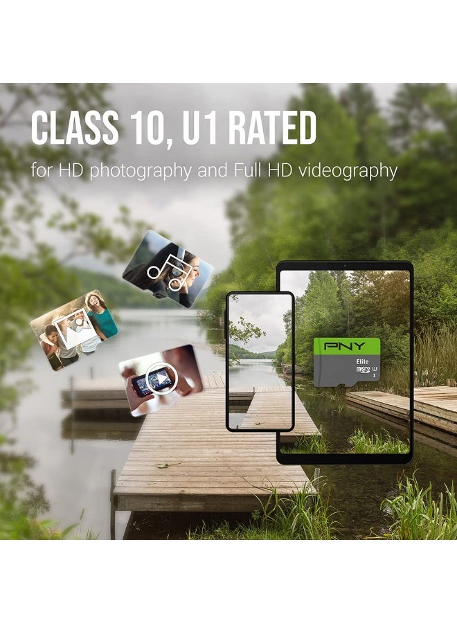 بي إن واي 32GB Elite Class 10 U1 microSDHC Flash Memory Card 3-Pack - 100MB/s, Class 10, U1, Full HD, UHS-I, micro SD 32 GB - Image 3