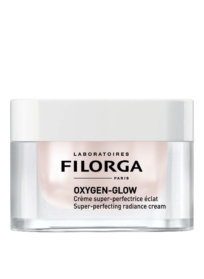 كريم الوجه اليومي أوكسيجن-غلو سوبر-بيرفكتينغ راديانس، علاج مرطب مع دفعة مرطبة من حمض الهيالورونيك وإنزيمات إزالة السموم لبشرة خالية من العيوب والتجاعيد، 1.69 أونصة سائلة. - Image 1