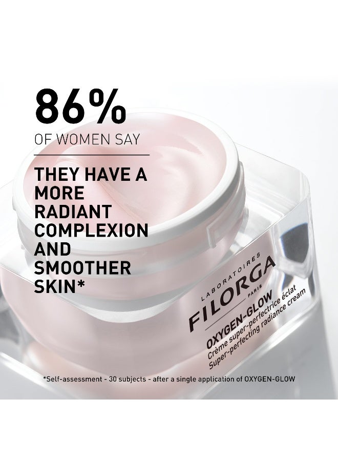 كريم الوجه اليومي أوكسيجن-غلو سوبر-بيرفكتينغ راديانس، علاج مرطب مع دفعة مرطبة من حمض الهيالورونيك وإنزيمات إزالة السموم لبشرة خالية من العيوب والتجاعيد، 1.69 أونصة سائلة. - Image 4