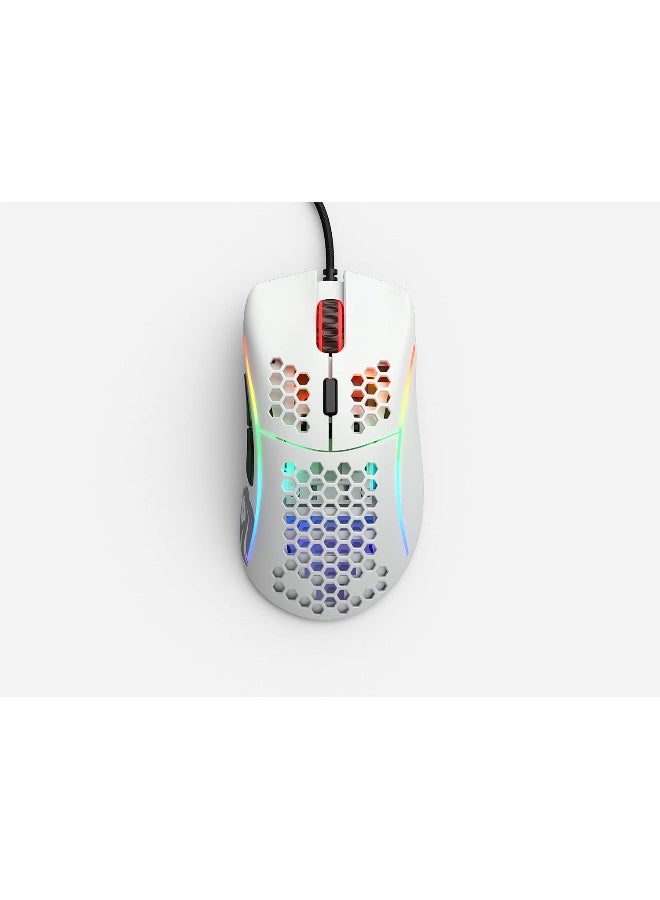 Glorious Model D Wired Gaming Mouse - 68g Superlight Honeycomb Design, RGB, Ergonomic, Pixart 3360 Sensor, Omron Switches, PTFE Feet, 6 Buttons - Matte White - Image 2