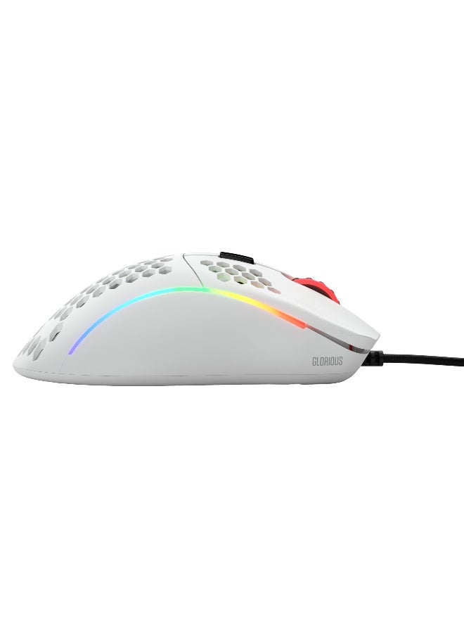 Glorious Model D Wired Gaming Mouse - 68g Superlight Honeycomb Design, RGB, Ergonomic, Pixart 3360 Sensor, Omron Switches, PTFE Feet, 6 Buttons - Matte White - Image 5