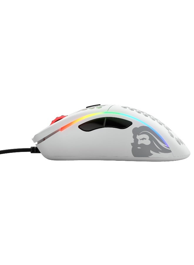 Glorious Model D Wired Gaming Mouse - 68g Superlight Honeycomb Design, RGB, Ergonomic, Pixart 3360 Sensor, Omron Switches, PTFE Feet, 6 Buttons - Matte White - Image 4