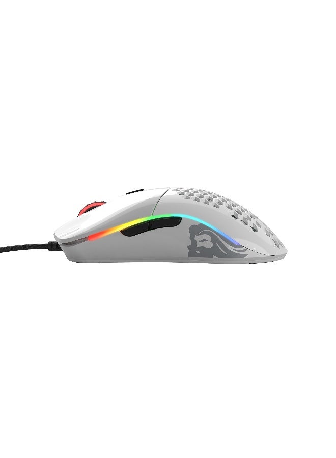 Glorious Model O- (Minus) Compact Wired Gaming Mouse - 58g Superlight Honeycomb Design, RGB, Pixart 3360 Sensor, Ambidextrous, Omron Switches - Glossy White - Image 5