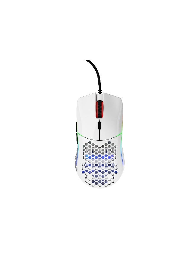 Glorious Model O- (Minus) Compact Wired Gaming Mouse - 58g Superlight Honeycomb Design, RGB, Pixart 3360 Sensor, Ambidextrous, Omron Switches - Glossy White - Image 4