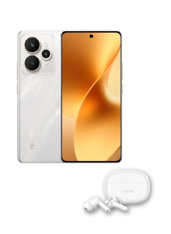 ريل مي 15 Pro 5G Dual SIM Flowing Silver 12GB RAM 256GB - Middle East Version with free gift Realme Buds T200x ( Color of the gift may vary ) - Image 1