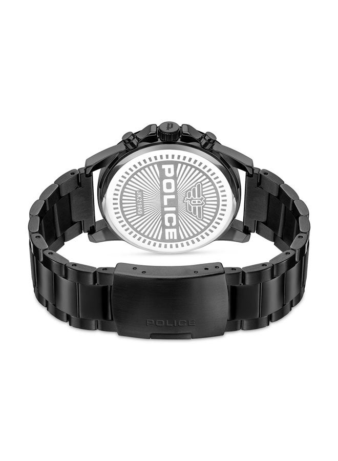 POLICE Men's Vertigo Grey Dial Black Stainless Steel Bracelet Multifunction Watch - 47mm - Image 3