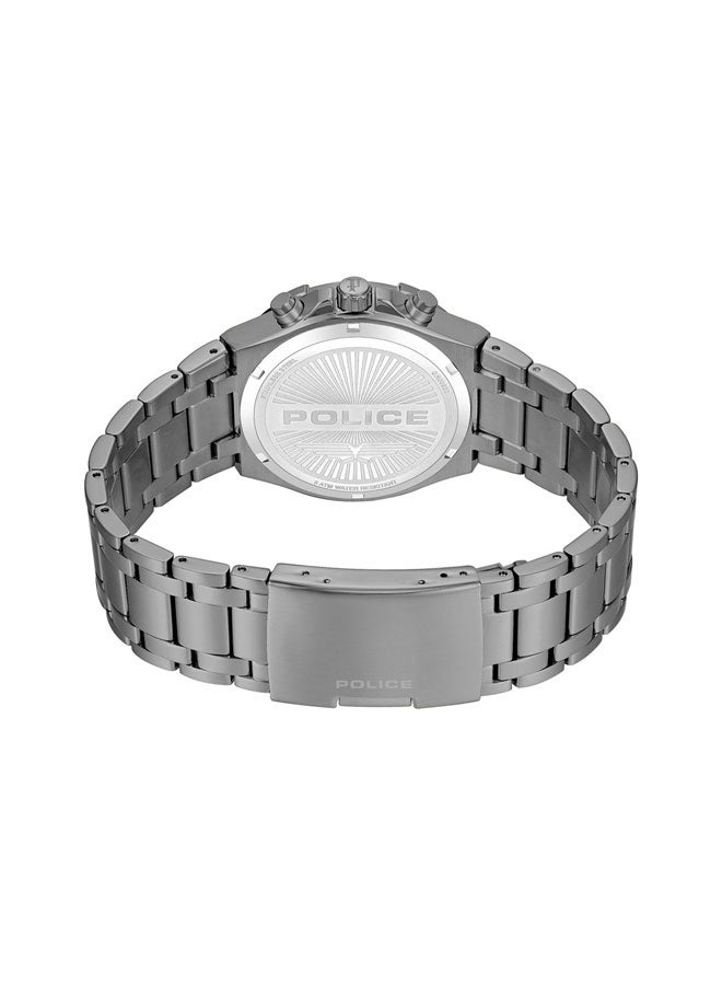 بوليس ساعة متعددة الوظائف بحزام من الفولاذ المقاوم للصدأ بلون أسود - 42 مم - Image 3