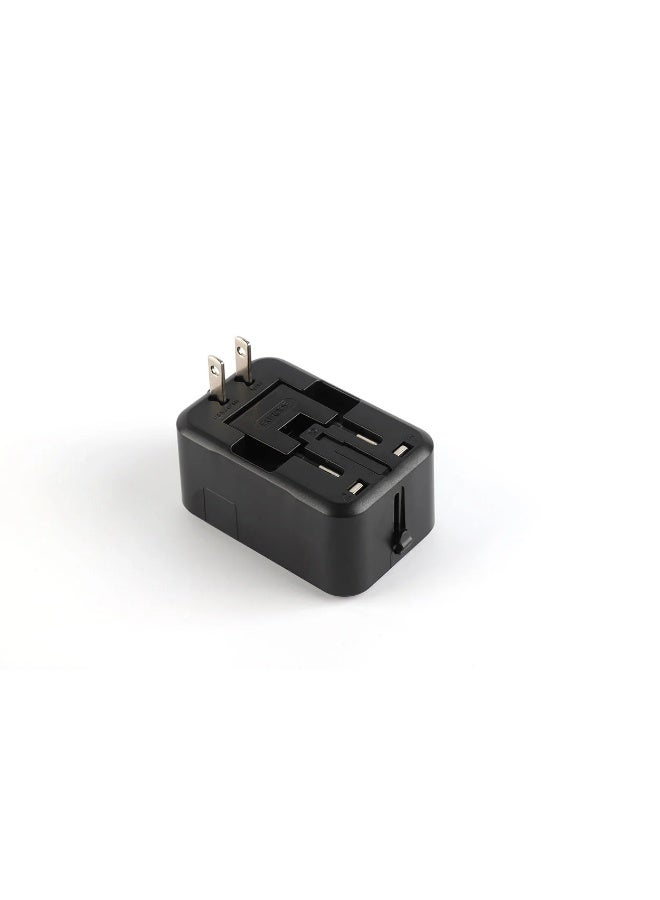 Baykron Universal Travel Adaptor AC Input:100-240V,6A Max black - Image 1