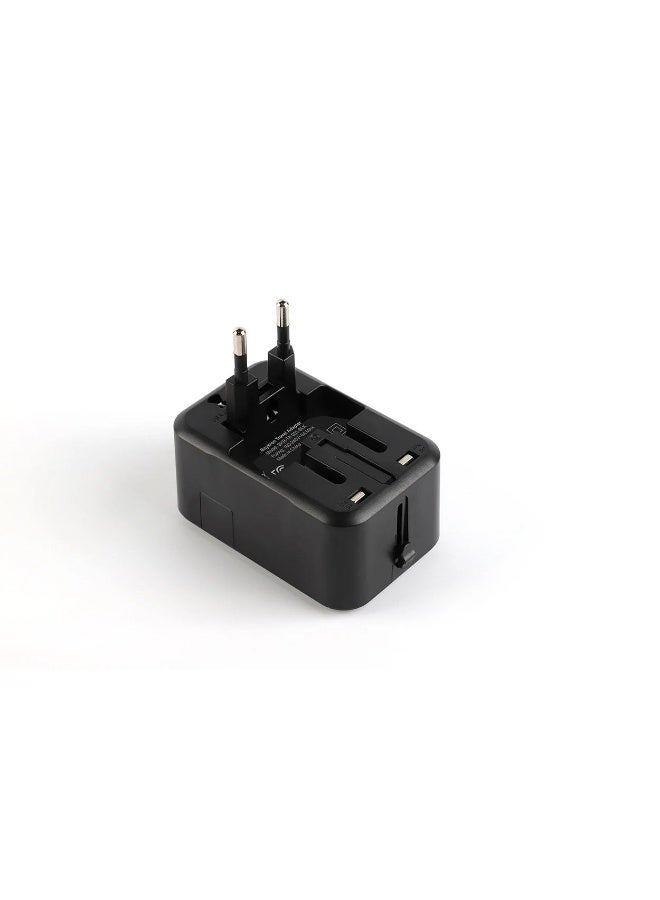 Baykron Universal Travel Adaptor AC Input:100-240V,6A Max black - Image 4