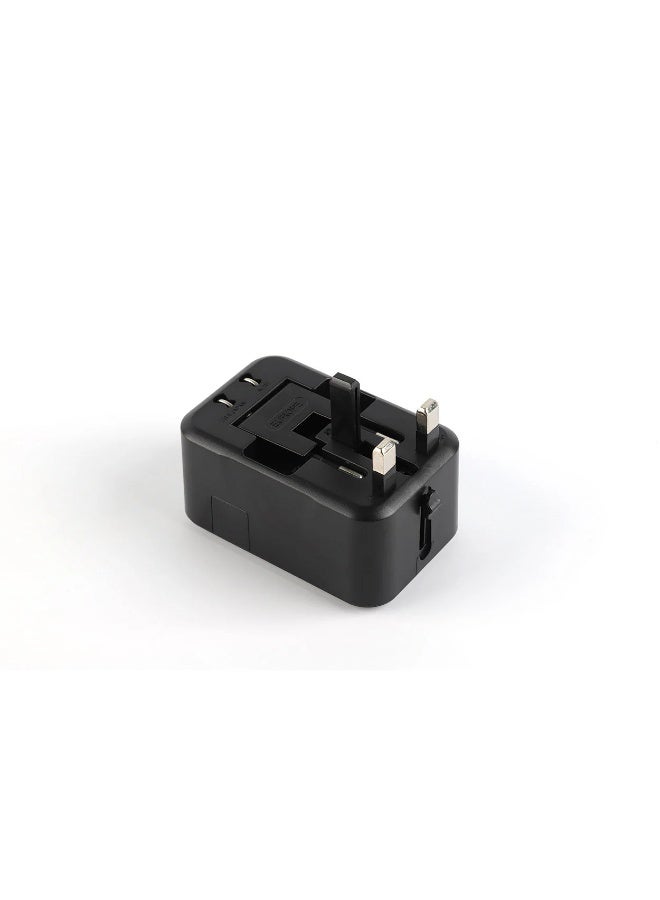 Baykron Universal Travel Adaptor AC Input:100-240V,6A Max black - Image 2