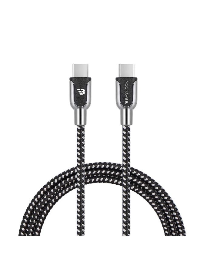 Baykron BASIC+ USB-C to USB-C 1.2m Cable - Charge and Sync 240 Watt black - Image 3
