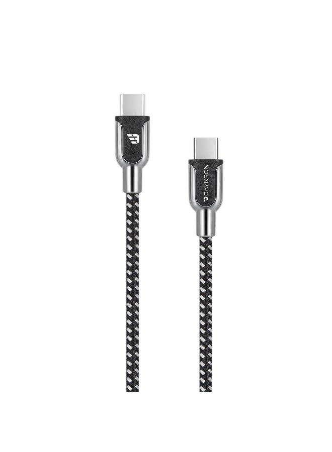 Baykron BASIC+ USB-C to USB-C 1.2m Cable - Charge and Sync 240 Watt black - Image 4