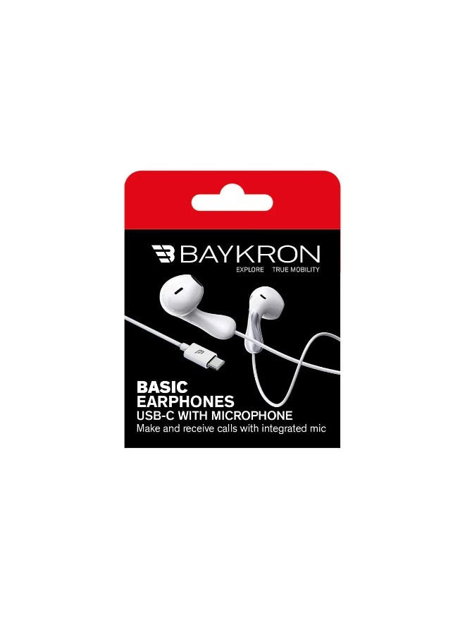 Baykron Basic Type C Earphone With Microphone black - Image 1