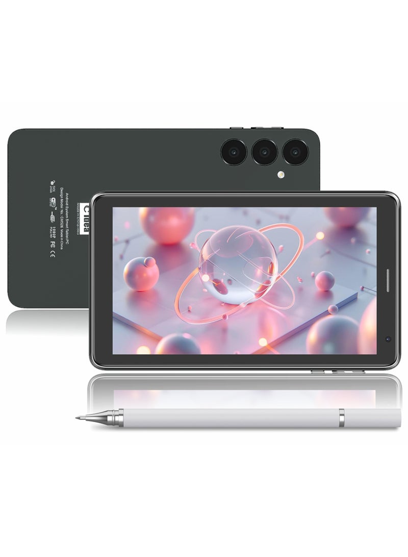 C idea CM526 7-Inch Smart Tablet PC with Stylus 8GB RAM 256GB ROM Dual Camera Single SIM 5G LTE Wi-Fi GPS Android Tablet for Kids– Black - Image 1