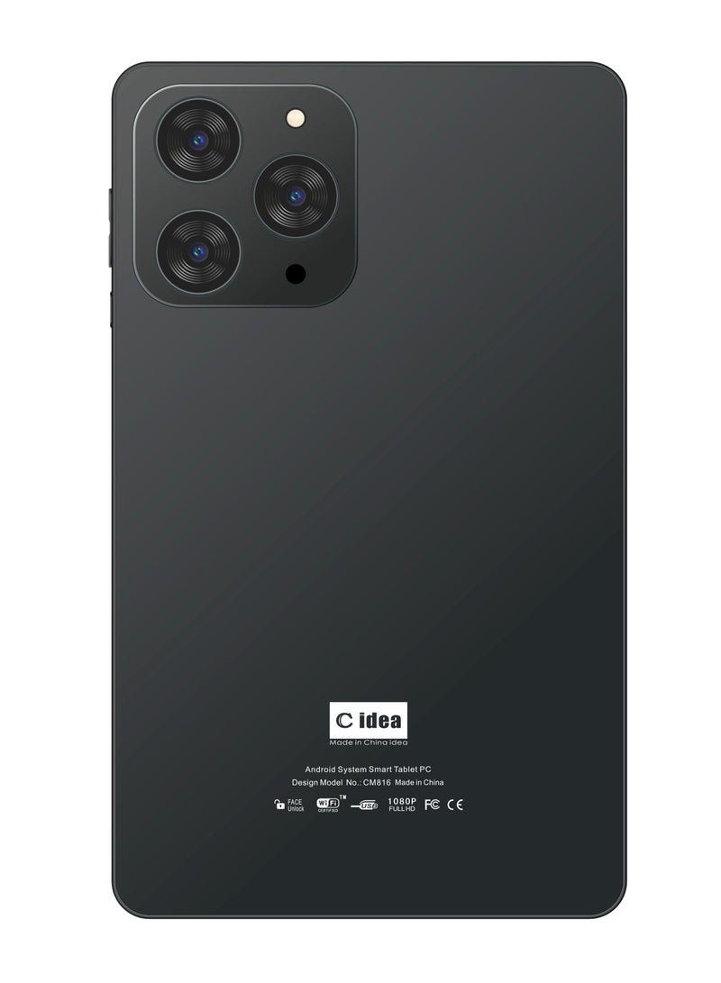 C idea CM816 8-Inch IPS Smart Tablet PC with Keyboard & Mouse 8GB RAM 512GB ROM Dual Camera Single SIM 5G LTE Wi-Fi GPS Android Tablet For Students – Black - Image 3