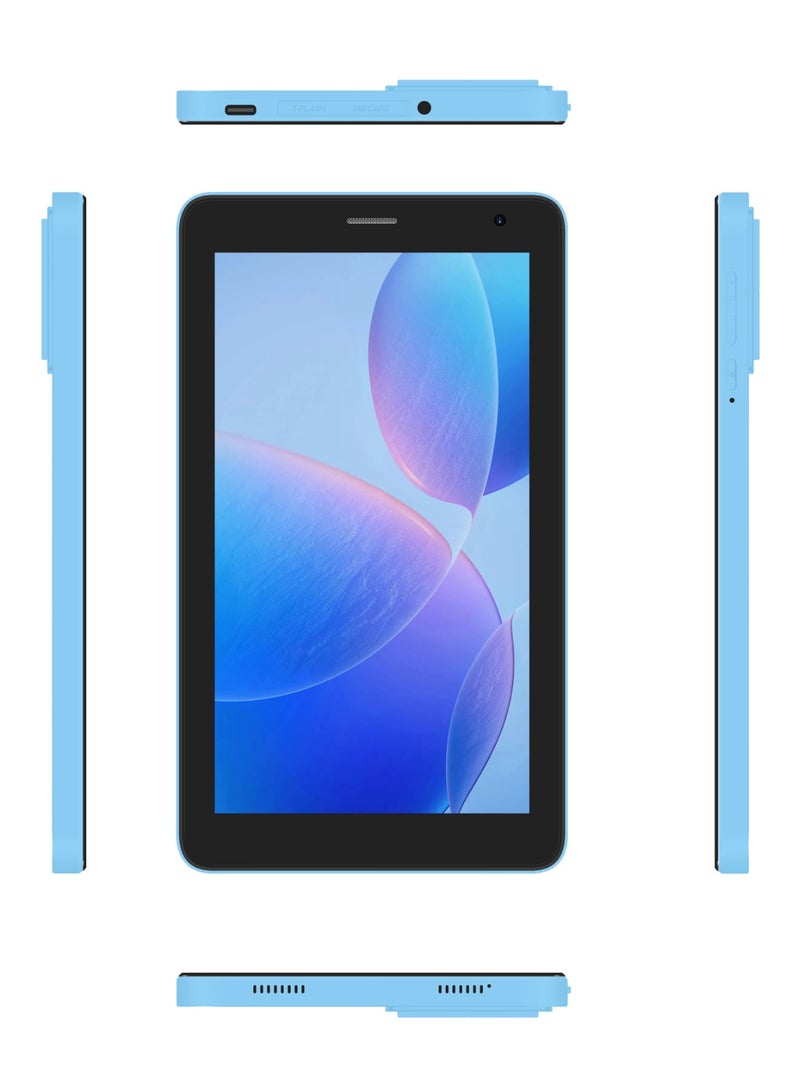 C idea CM517 Smart Tablet PC with Stylus 7-Inch IPS Touch Screen 8GB RAM 256GB ROM Android Wi-Fi GPS Bluetooth Dual Camera Single SIM 5G LTE Kids Learning Tab - Blue - Image 2