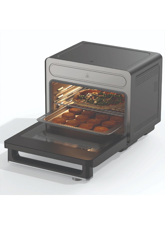 نيوتري كوك Steam Oven – Stainless Steel 304, Rapid Steam Cooking, 10 Smart Cooking Programs (Air Fry, Bake, Roast, Steam And More), 3D Heating Technology, Easy to Clean, 2-Year Warranty 24 L 2200 W ST330 Black - Image 2