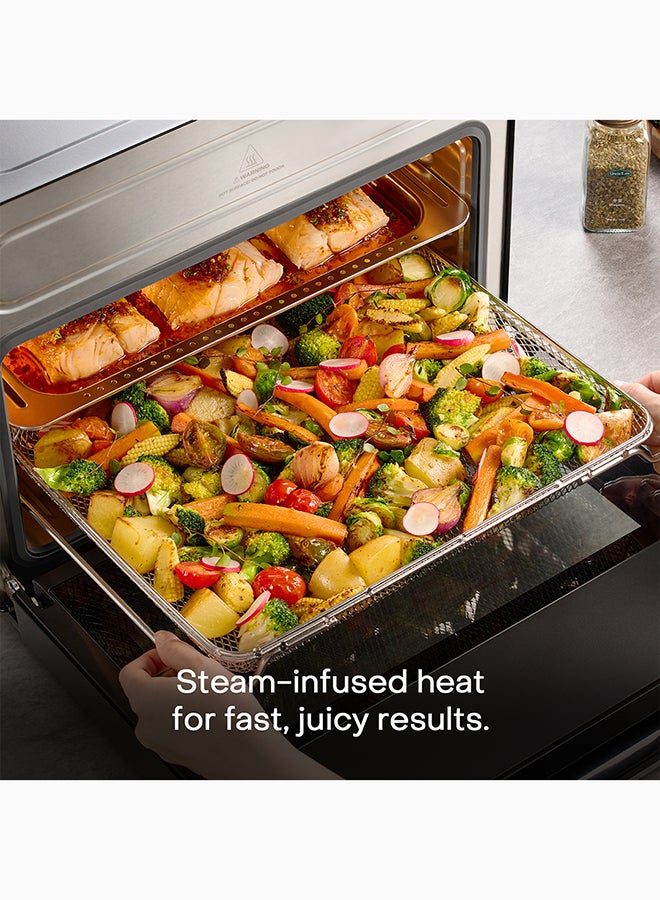 نيوتري كوك فرن بخاري – ستانلس ستيل 304، طهي بخاري سريع، 10 برامج طهي ذكية (قلي هوائي، خبز، شواء، بخار والمزيد)، تقنية تسخين ثلاثية الأبعاد، سهل التنظيف، ضمان لمدة سنتين - Image 3