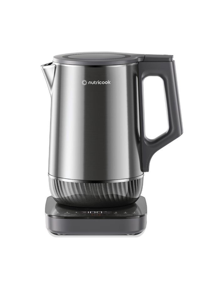 Everything Kettle – 316 SS Electric Kettle with Digital Display, Patented 3D Boil Technology, 6 Presets, Boil-Dry Protection, Cool-Touch Exterior & 2-Stage Safety Lid, 2-Year Warranty 1.7 L 1800 W NC-USK600 Silver