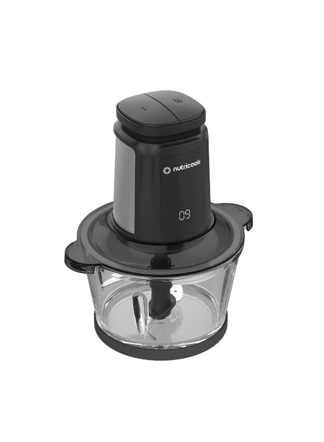 nutricook Multi-Purpose Glass Chopper & Mincer, 3L+3L with 4 SS Blade detachable System, Easy to Clean, Pulse Speed for Precision, Ice Crushing, Anti Slip Ring, 2-Year Warranty 6 L 500 W NC-CH6000 Clear - Image 4