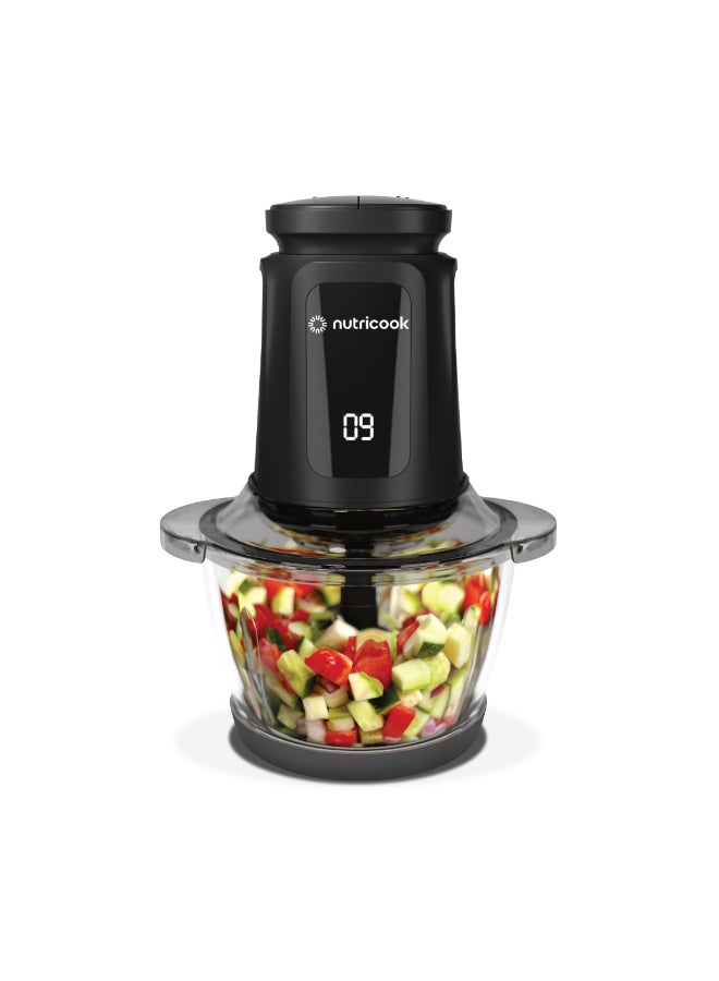 nutricook Multi-Purpose Glass Chopper & Mincer, 3L+3L with 4 SS Blade detachable System, Easy to Clean, Pulse Speed for Precision, Ice Crushing, Anti Slip Ring, 2-Year Warranty 6 L 500 W NC-CH6000 Clear - Image 3