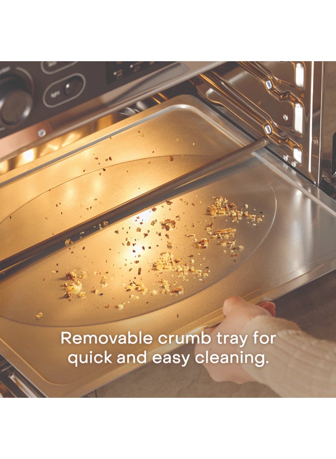 nutricook Air Fryer + Toaster Oven – 30L Stainless Steel Oven with Rotisserie, Steam-Infused Cooking, 12 Smart Programs, Dual Fan Speeds, 6 Heating Elements, Crystal-Clear Window, 2-Year Warranty 30 L 1700 W NC-AFTO330K Black - Image 5