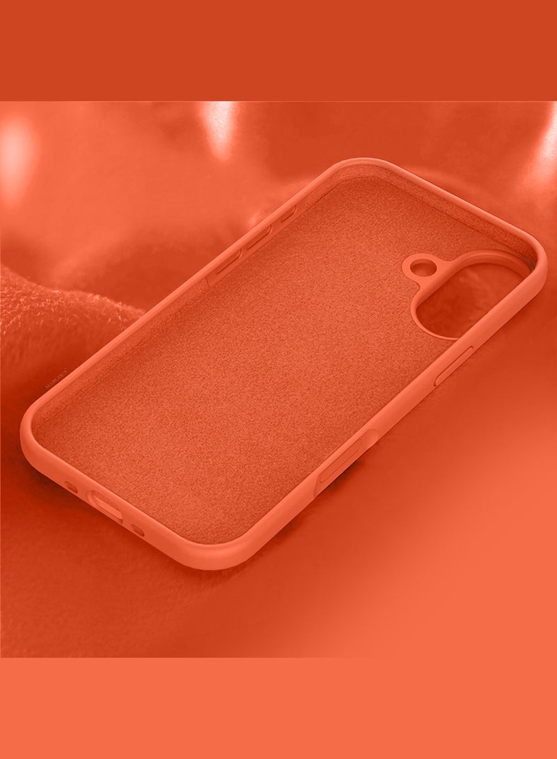 MARGOUN Silicone Protective Phone Case for iPhone 17 - Soft Anti-Scratch Microfiber Lining Ultra Slim Drop Protection Phone Cover - Cosmic Orange-1 - Image 3