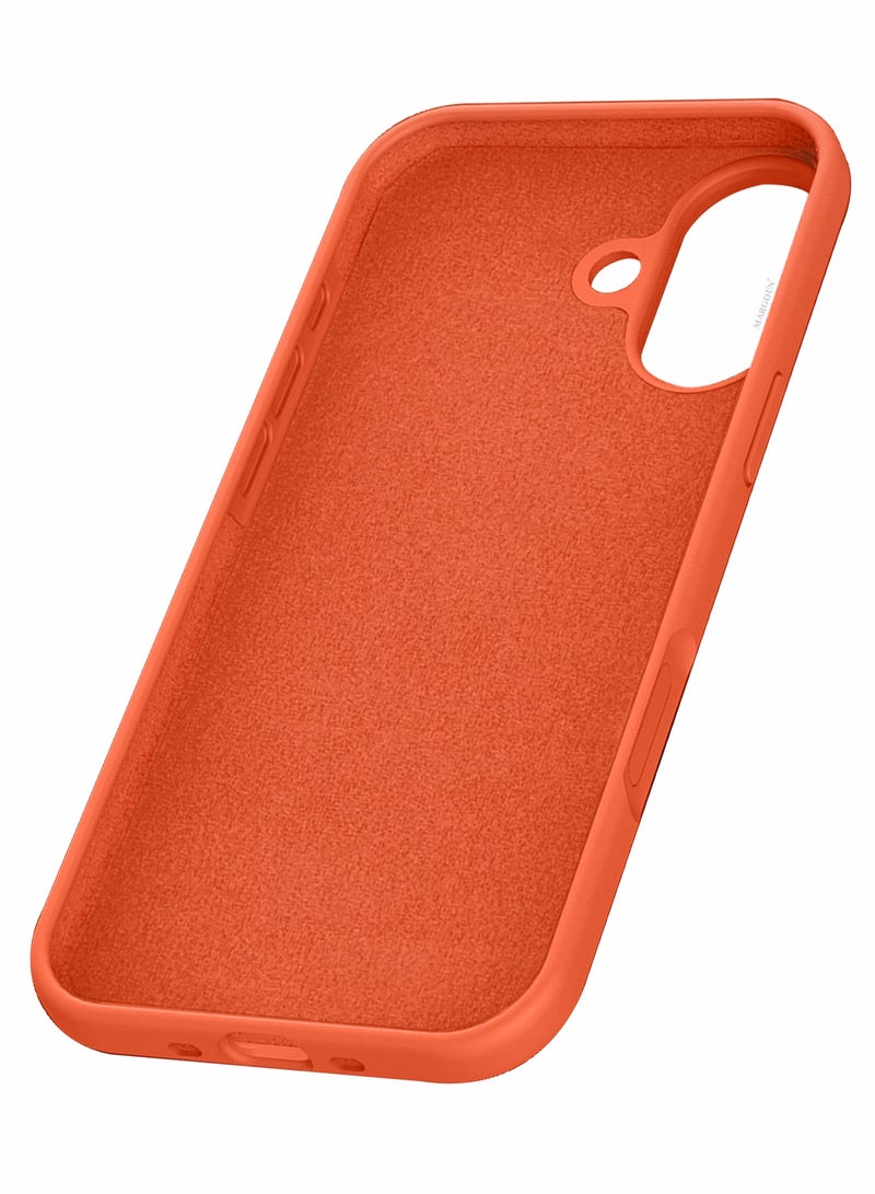 MARGOUN 2 Packs Silicone Protective Phone Case for iPhone 17 - Soft Anti-Scratch Microfiber Lining Ultra Slim Drop Protection Phone Cover with Privacy Screen Protector - Cosmic Orange-4 - Image 5