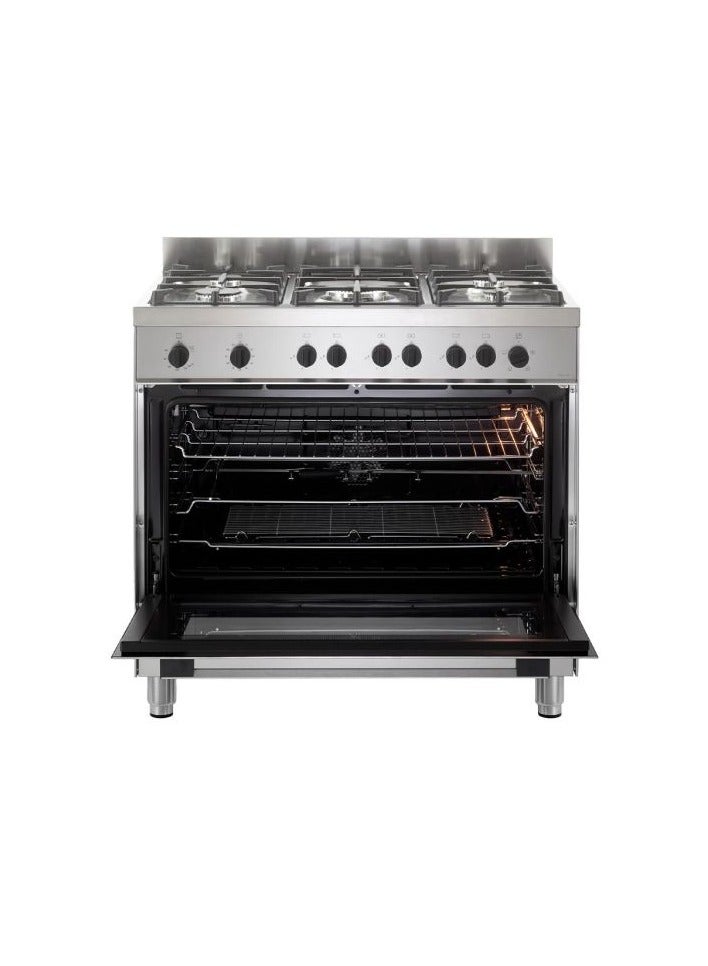 هوفر Cooker 90 x 60 - 5 Gas Burners Stainless HGG95LPGEEGY2 HGG95LPGEEGY2 silver - Image 3