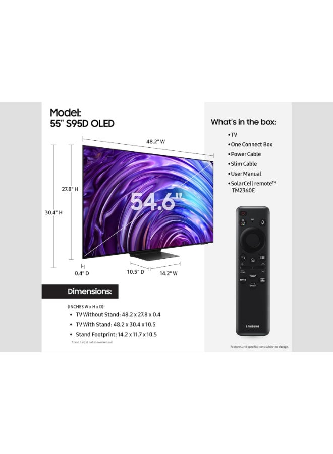 Samsung Renewed - 4K OLED TV 55" Smart TV 55S95D Black - Image 2