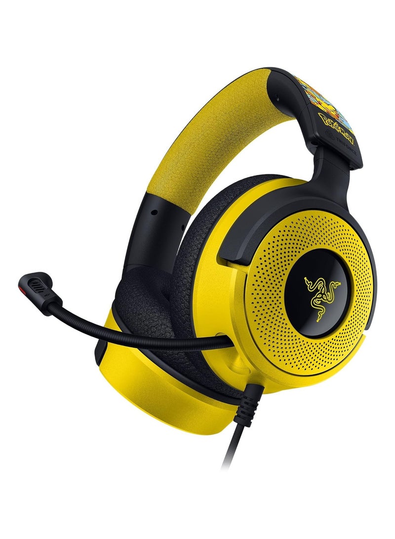 RAZER Kraken V4 X Wired Gaming Headset: 40 mm Drivers - Cardioid Mic - Memory Foam Cushions - Chroma RGB Lighting - Type C & Type A Cable - for PC, Mac, PS5, Nintendo Switch - Pokémon Edition - Image 1