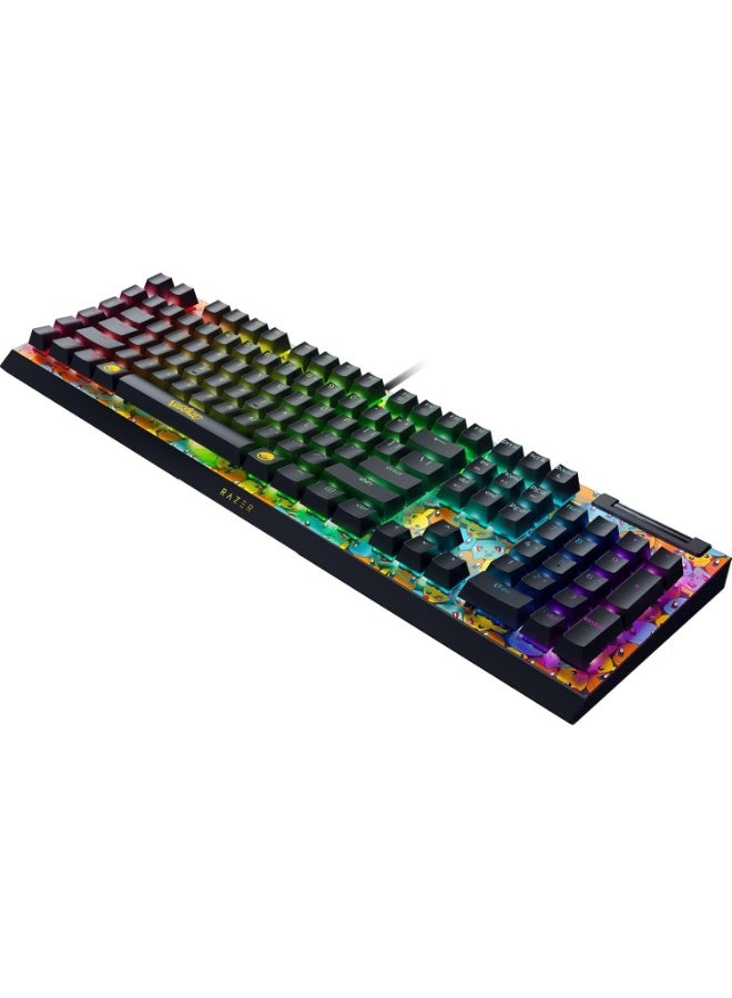 RAZER BlackWidow V4 X Mechanical Gaming Keyboard: Green Switches Tactile & Clicky - 6 Macro Keys - Chroma RGB - Doubleshot ABS Keycaps - Sound Dampening & Stabilizers - Pokémon Edition - Image 2