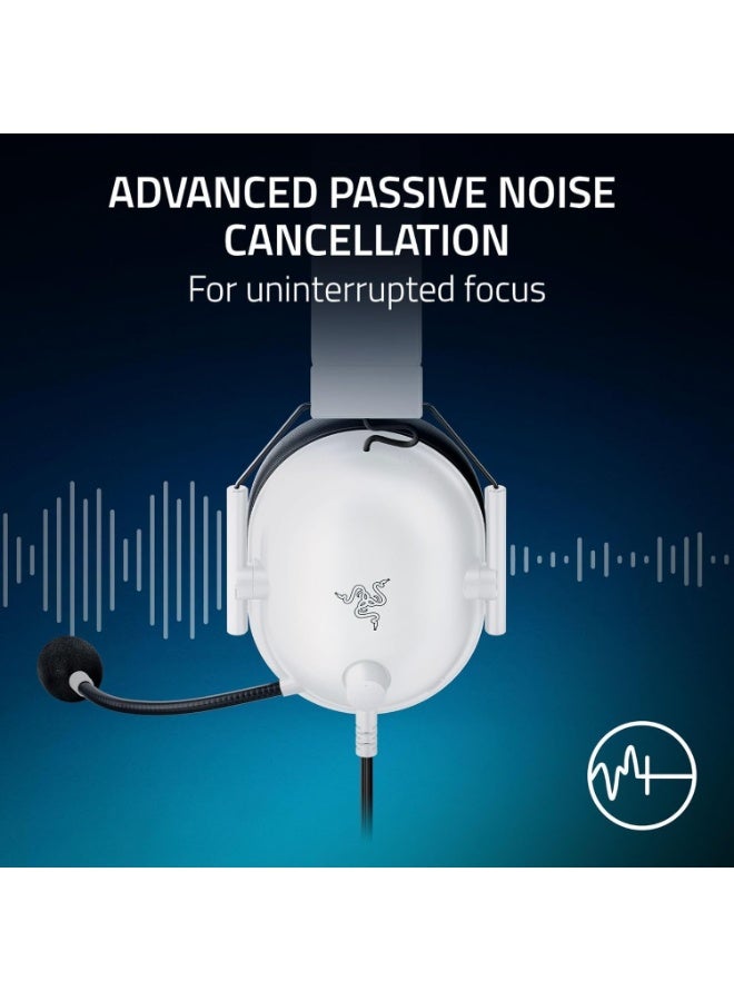 RAZER BlackShark V2 X PlayStation licensed Gaming Headset: 50mm Drivers, Cardioid Mic, Lightweight, Noise Isolating Earcups, for PS5, Xbox Series X, PC, Switch via 3.5 mm Audio Jack - White - Image 5
